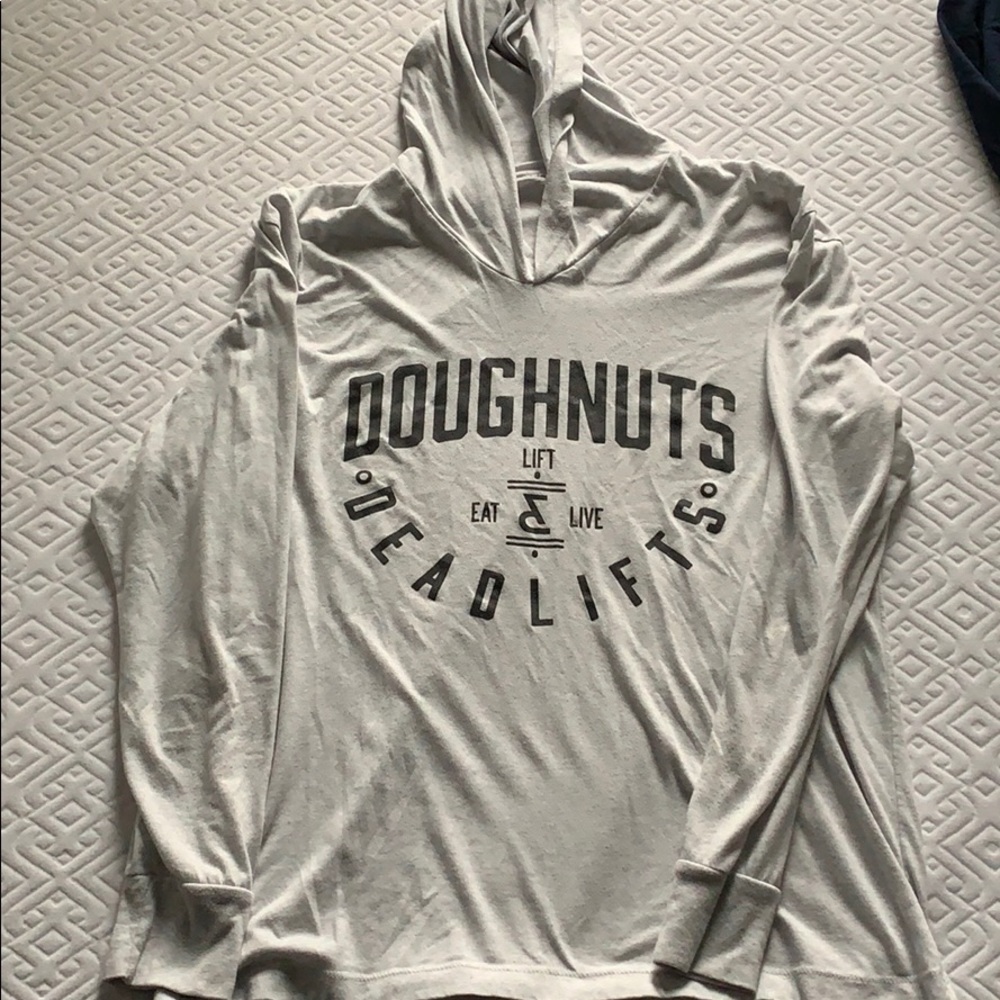 Doughnuts and Deadlifts light weight hoodie